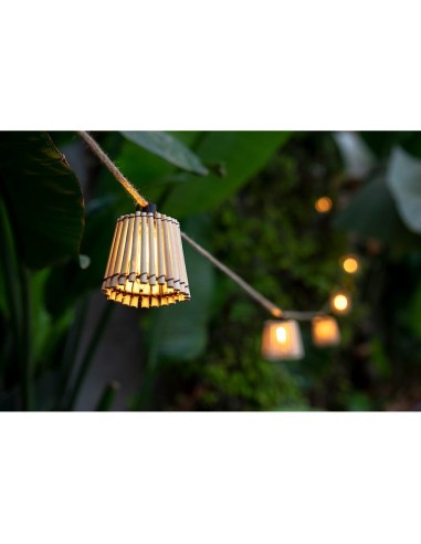 Ghirlanda di Okinawa cavo di iuta 8m 10 lampadine NUOVO GIARDINO