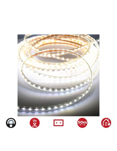 Striscia LED 50m spessore 12mm 60 led/m 4,2w/m bianco freddo 6.400k IP44 EDM 220-240v