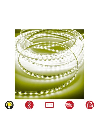 LED strip 50m 60 leds/m 4.2w/m yellow EDM ip44 220-240v