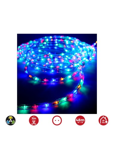 Tubo LED Flexilado 2 vias multifunções 48m 36 leds/m multicolor ip44 EDM