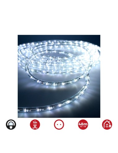 Flexibler 2-Wege-Festschlauch 48 m 30 LEDs/m kaltweißes EDM