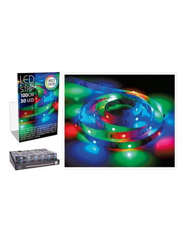 Fita LED 1m 30 LEDs multicoloridos AX5322620 BASICS