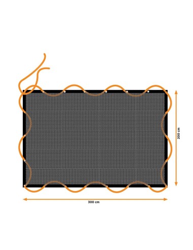 Elastic cargo net 2x3m with 14 eyelets BLACK+DECKER