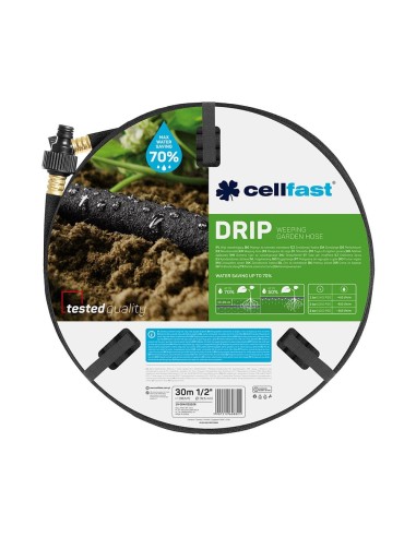 Set di tubi porosi per irrigazione a goccia 12,5 mm x 30 m CELLFAST