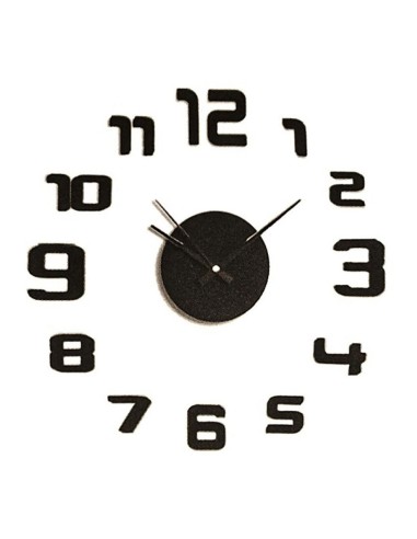 Reloj adhesivo negro Ø35 cm CAISON