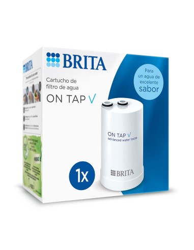 Wasserfilter-Ersatzkartusche 600 l für den Wasserhahn, V-Packung 1 – lecker BRITA 1052385