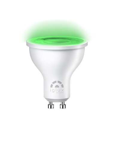 Lámpara led 60º 8w gu10 luz verde dicroica