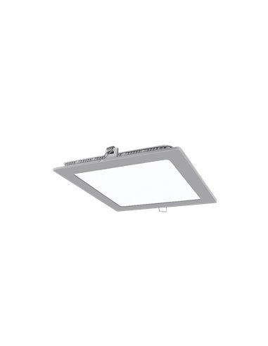 Downlight led 7w plata 3000ºk cuadrado