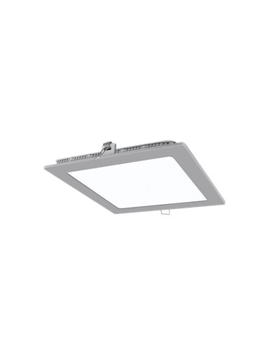 Downlight led 13w plata 3000ºk cuadrado