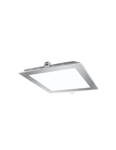 Downlight led cuadrado 12w níquel cct