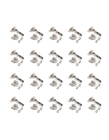 Emuca Hinge, D. 35 mm, half overlay, soft close, 100º opening, plates for screwing, 20 pcs.