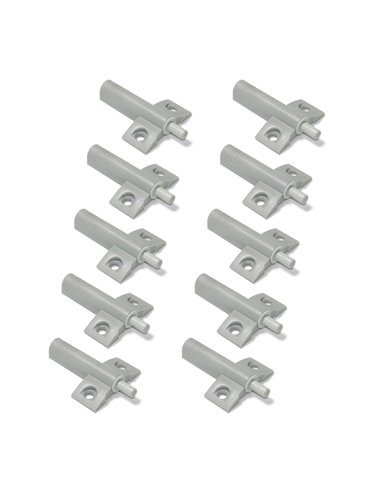 Emuca Shock absorber pistons for hinged door, Soft close, Plastic, Grey, 10 pcs.