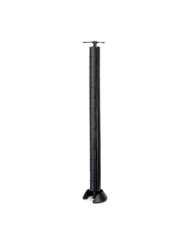 Columna pasacables Hexa, Plástico, Negro