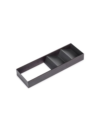 Emuca Organizador inclinado Orderbox para cajón, 150x470mm, Acero y Madera, Gris antracita