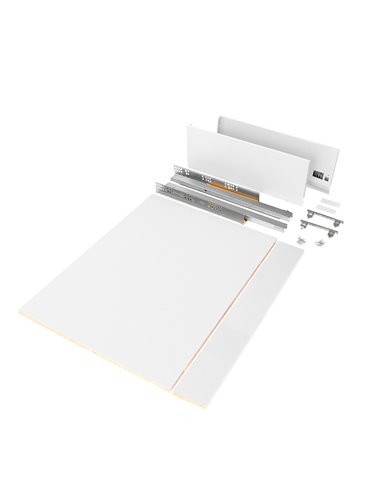 Emuca Drawer kit for kitchen or bathroom with table tops included, soft closing, depth 500 mm, height 178 mm, module 900 mm, Ac