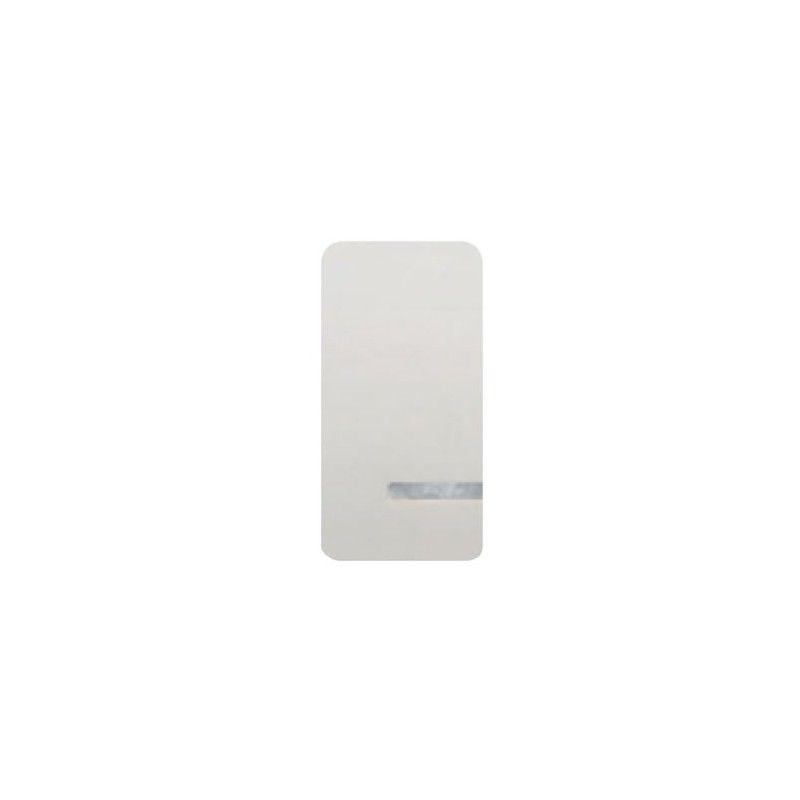 Tecla para interruptor, conmutador o cruz estrecha BLANCA con luminoso BJC 16705-L