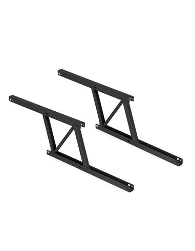 Emuca Set of 2 lifting mechanisms for coffee tables, Painted black, Steel