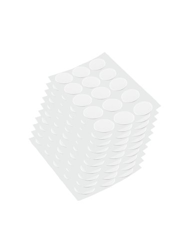 Emuca Adhesive screw covers, D. 20 mm, White, 900 pcs.