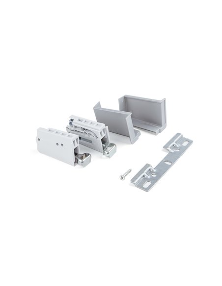 Emuca Aufhänger für hohe Module Küchenhaken, Belastung 70 Kg, Stahl und Kunststoff, Grau, 5 Un.