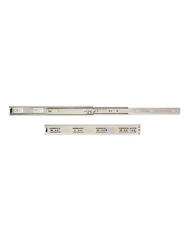 Emuca Set of ball bearing drawer runner, 45 x 500 mm, total extraction, Zinc plated