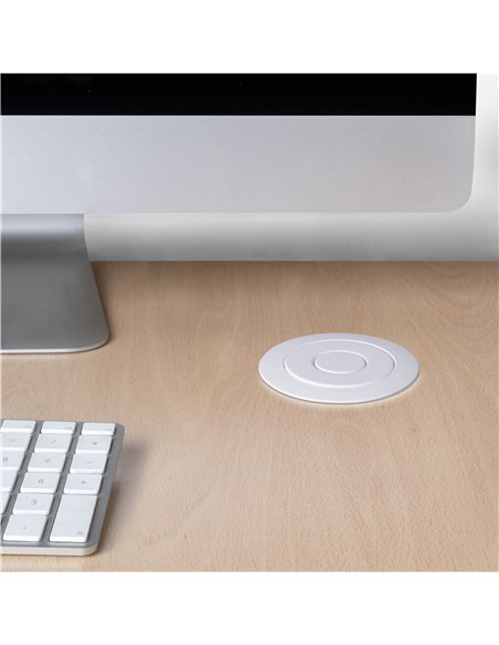 Emuca Multiconnettore estraibile Vertikal, EU, Verniciato bianco, Tecnoplastica e Alluminio, 1 u.