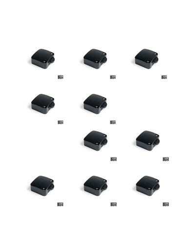 Emuca Wardrobe door switch, Plastic, Black, 10 pcs.