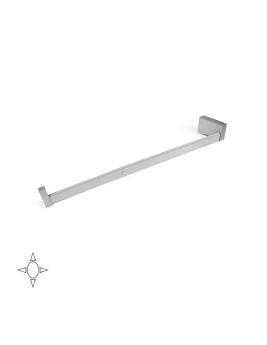 Barra de armário Emuca com luz LED Castor, bateria removível e sensor de movimento, L558mm, Plástico e alumínio, Cinza metálico 