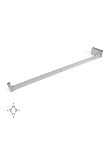 Barra de armário Emuca com luz LED Castor, bateria removível e sensor de movimento, L1.008mm, Plástico e alumínio, Cinza metálic