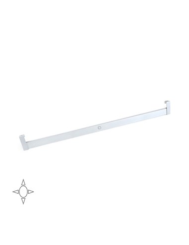 Emuca Hanging wardrobe bar with LED light, adjustable 858-1.008 mm , 4,8 W-12V DC, motion sensor, Natural White light, Aluminium