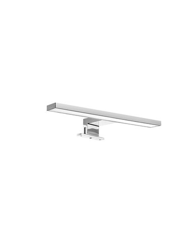 Faretto LED Emuca per specchio da bagno Virgo, IP44, 300 mm, Plastica, Cromo