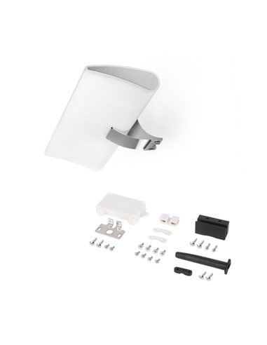 Emuca Foco LED para espejo de baño Aries (AC 230V 50Hz), sin necesidad de convertidor, L300mm, Luz blanca fría 5.700K, Plástico 