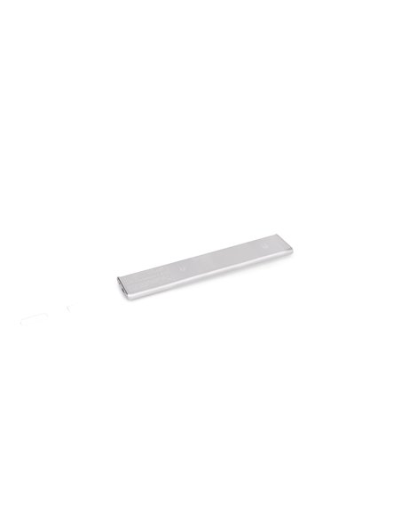 Emuca Kaus LED light rechargeable by USB and with switch, L 240 mm, Matt anodized, Plastic and Aluminium
