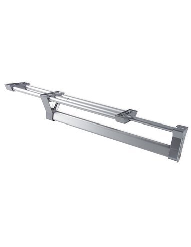 Emuca Extractable hanger for wardrobe, 350 mm, Aluminium and steel, Matte anodized