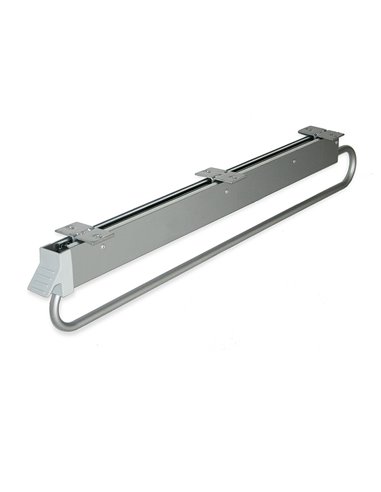 Emuca Extractable hanger for wardrobe, 800 mm, Steel and plastic, Metal-grey