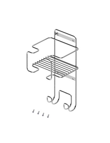 Emuca Soporte para tabla de planchar, accesorios de planchado y plancha, Acero, Cromado