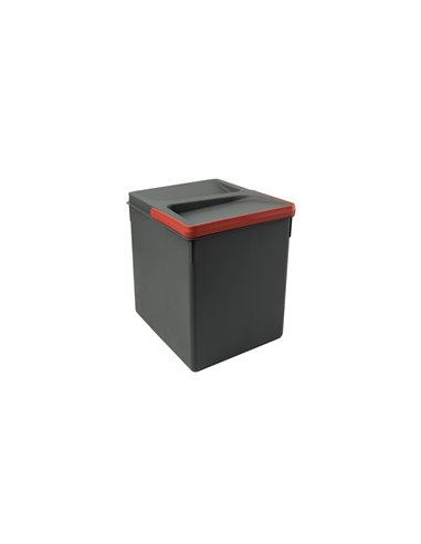 Emuca Containers for kitchen drawers, height 266 mm, 1x15L, Anthracite grey