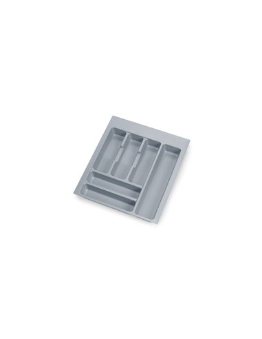 Emuca Cubertero Optima para cajón Universal, módulo 450mm, Plástico, Gris