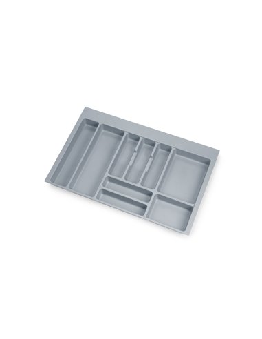 Emuca Cutlery tray for kitchen drawer, module 800 mm, Plastic, Gray