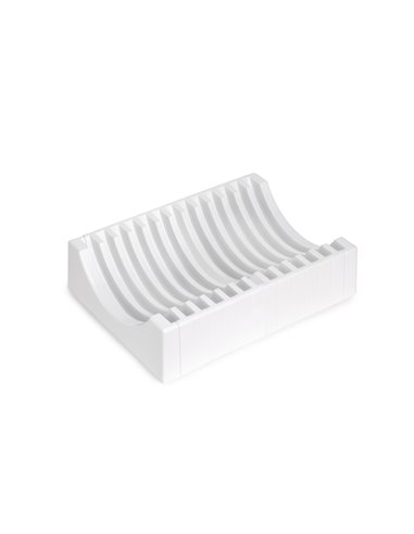 Emuca Kit de organizadores de platos para muebles, con capacidad para 13 platos, Plástico, Blanco