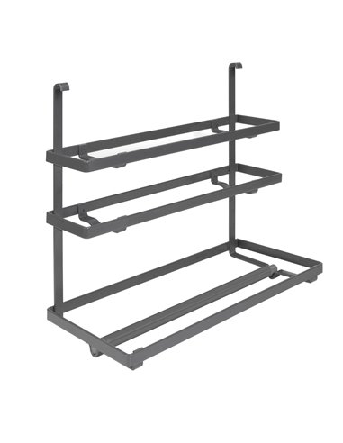 Emuca - Küchenrollenhalter, zum Aufhängen, Stahl, Anthrazitgrau.