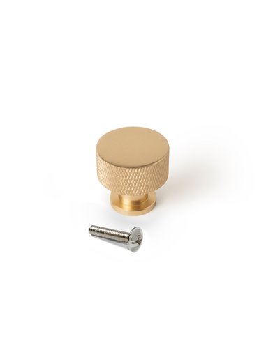 Emuca Lote de 10 pomos para mueble Argos, diámetro 30mm, Aluminio, Oro