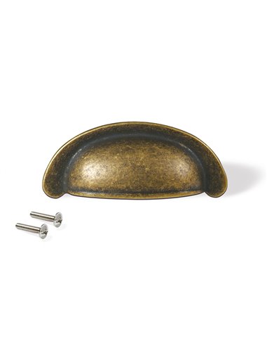 Emuca Furniture handle, 64 mm interaxis, Zamak, Bronze