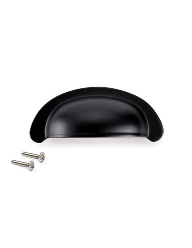 Emuca Furniture handle, 64 mm interaxis, Zamak, Black