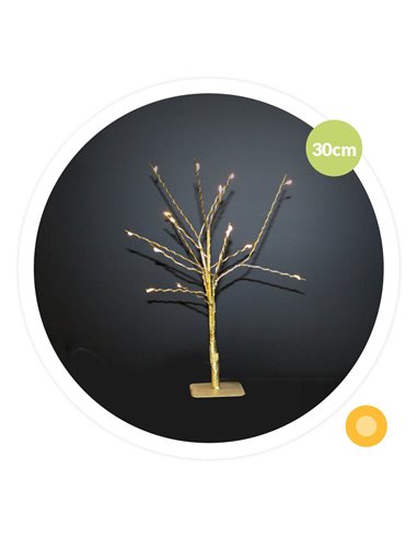 Cumia LED decorative tree 30cm 2xAA Golden