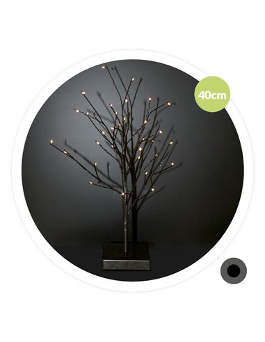 Árvore decorativa LED Cumia 40cm 3xAA Preto