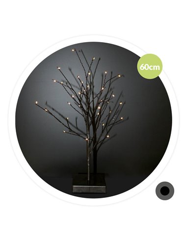 Cumia LED Dekobaum 60cm 3xAA Schwarz