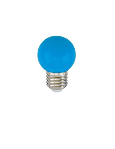 Spherical LED bulb 1W E27 Blue