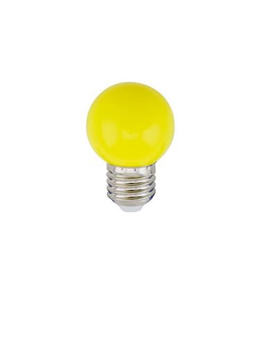 Bombilla LED esférica 1W E27 Amarillo