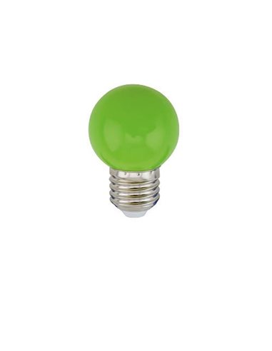 Spherical LED bulb 1W E27 Green