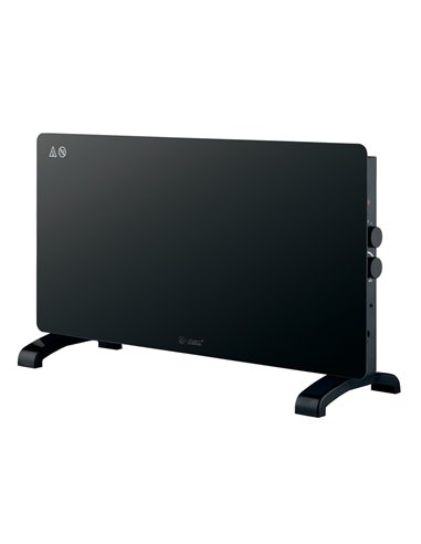 Radiador Convector de Vidro Zanthus - Preto